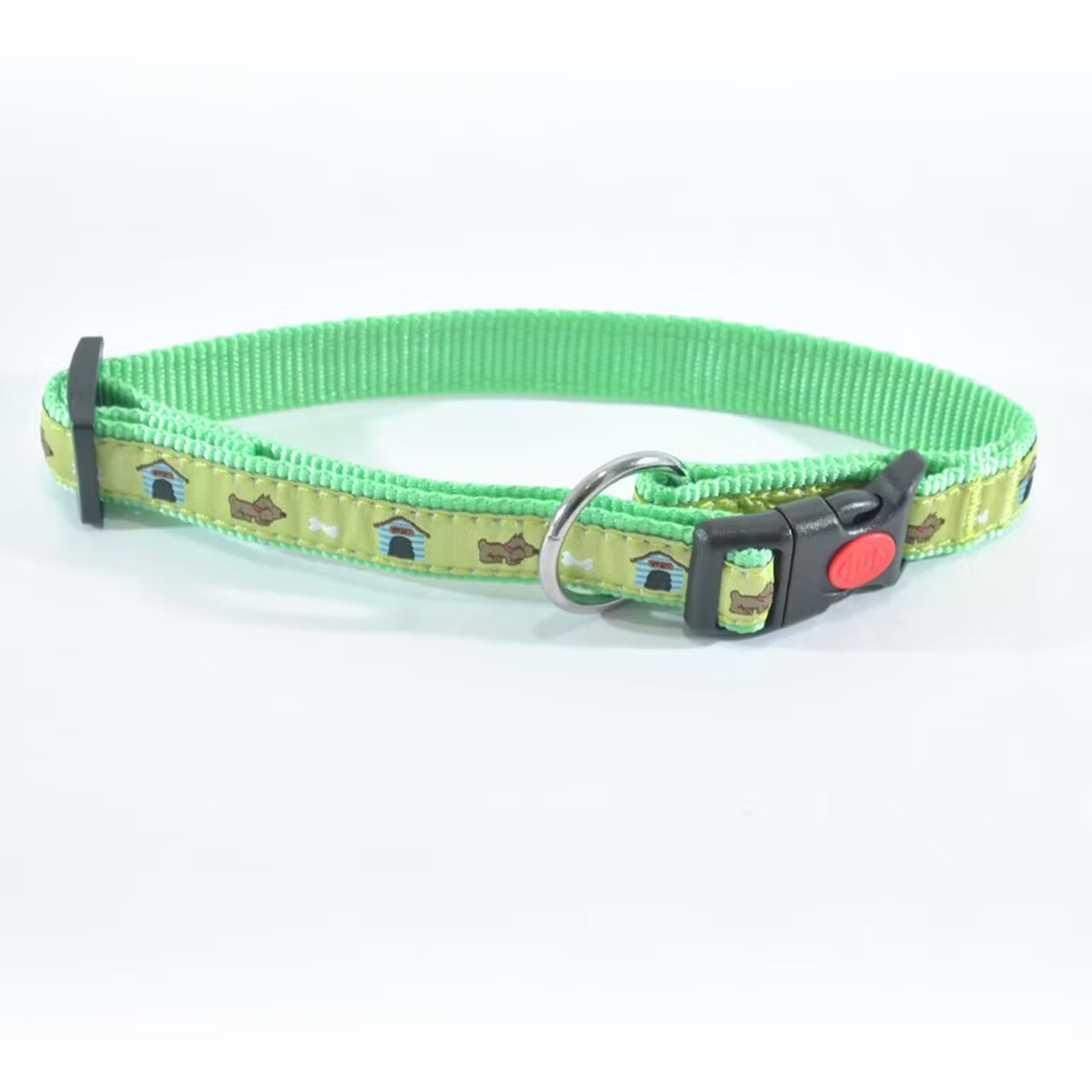 N MOL Zgarda Nylon Caini Mol Model Lime Green Click 20 mm x 35-55 cm