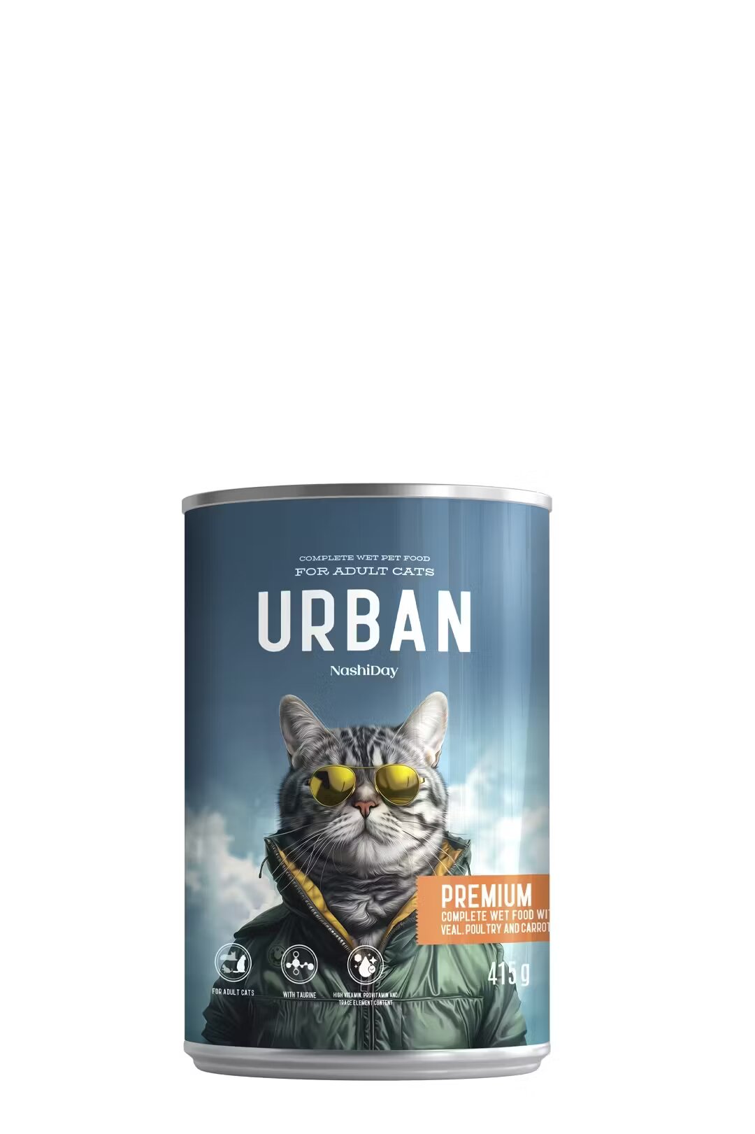 NashiDay Hrana Umeda Pisici Urban Vitel Pasare si Morcovi 415 g