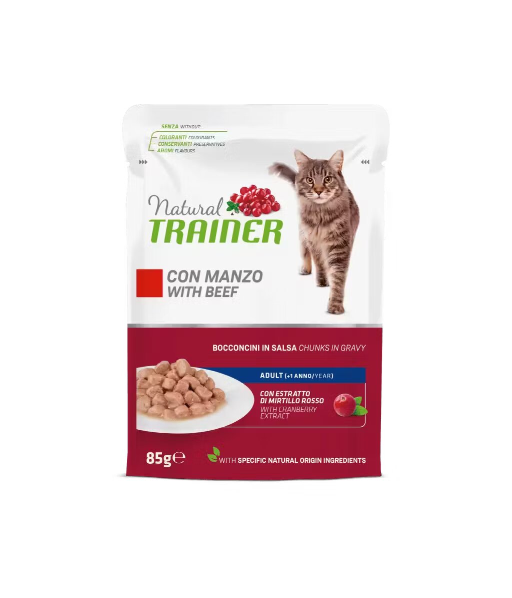 Natural Trainer Hrana Umeda Pisici Vita in Sos 85 g
