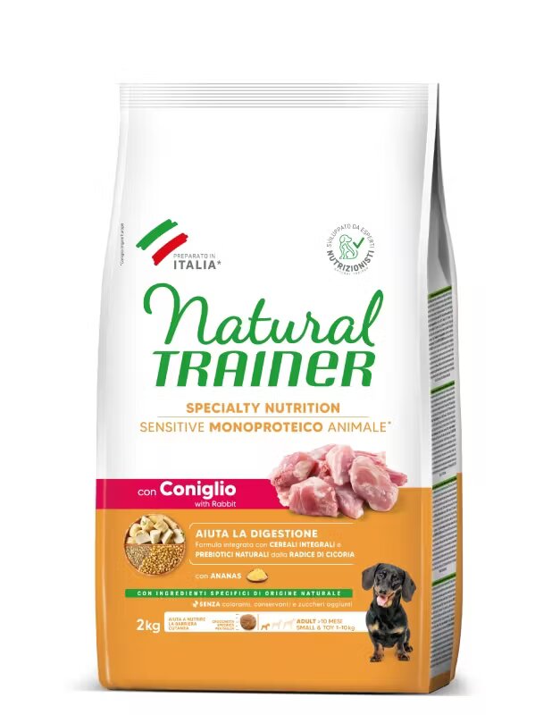 Natural Trainer Hrana Uscata Caini Dog Mini Adult Sensitive No Gluten Iepure 2 kg