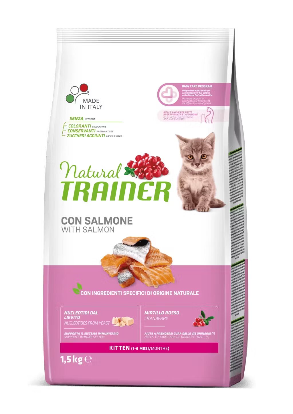 Natural Trainer Hrana Uscata Pisicute Kitten Somon 1.5 kg