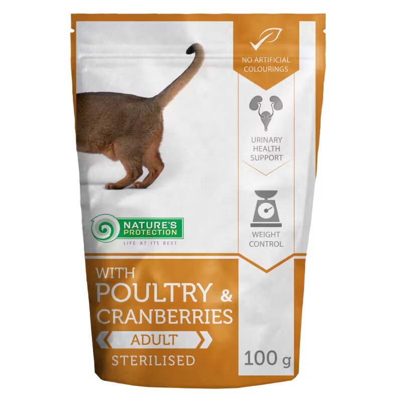 Natures Protection Nature's Protection Cat Sterilized Poultry & Cranberries 100 g