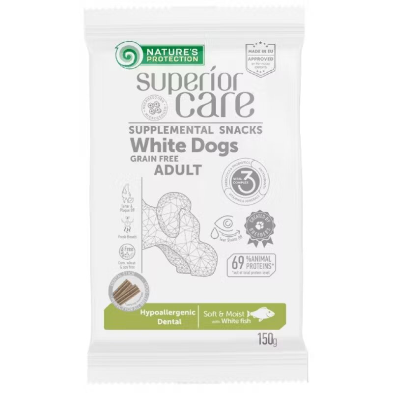 Natures Protection Nature's Protection Dog Snack Superior Care Hypoallergenic Dental with White Fish 150 g