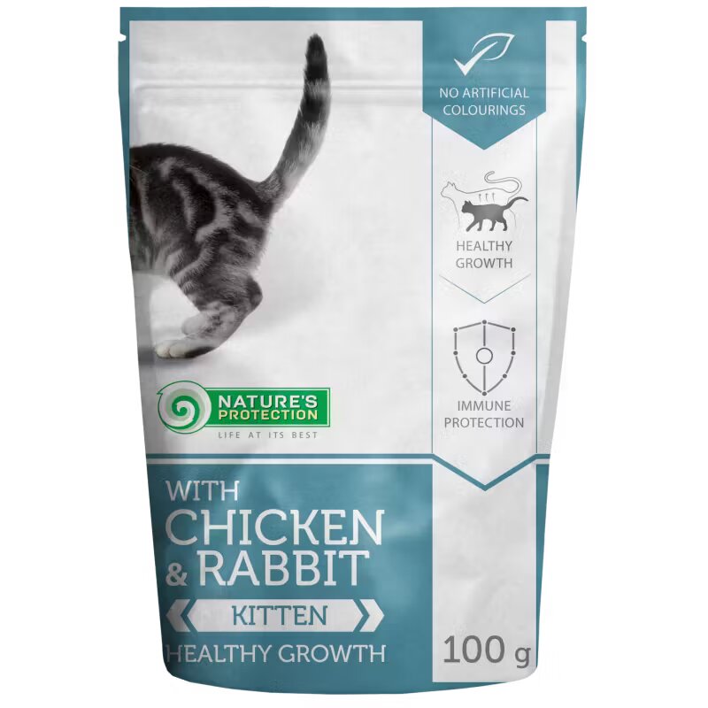 Natures Protection Nature's Protection Kitten Chicken & Rabbit 100 g