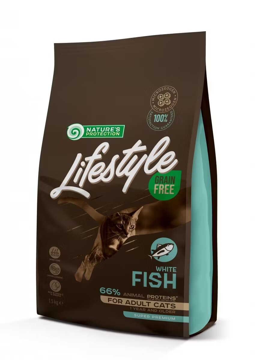Natures Protection Nature's Protection Lifestyle Grain Free Adult Cat White Fish 7 kg