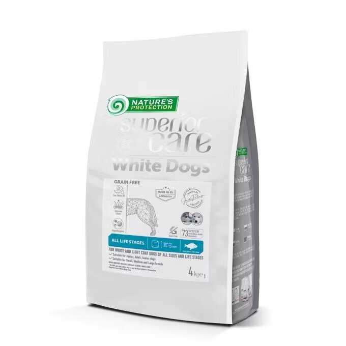 Natures Protection Nature's Protection Superior Care Dry GF White Fish Dogs All Sizes and Life Stages White Coat 10 kg