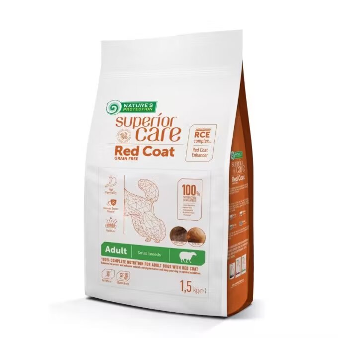 Natures Protection Nature's Protection Superior Care Red Coat Grain Free Lamb Adult Small & Mini Breeds 1.5 kg
