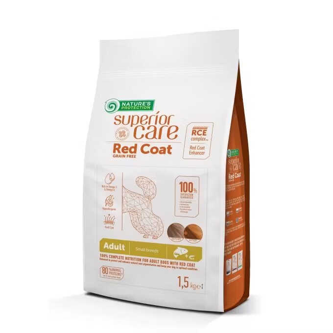 Natures Protection Nature's Protection Superior Care Red Coat Grain Free Salmon Adult Small & Mini Breeds 1.5 kg