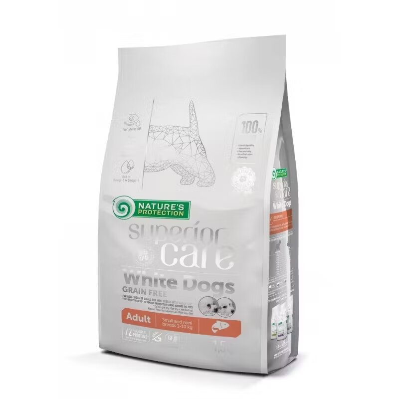 Natures Protection Nature's Protection Superior Care White Dogs Grain Free Salmon Adult Small & Mini Breeds 10 kg