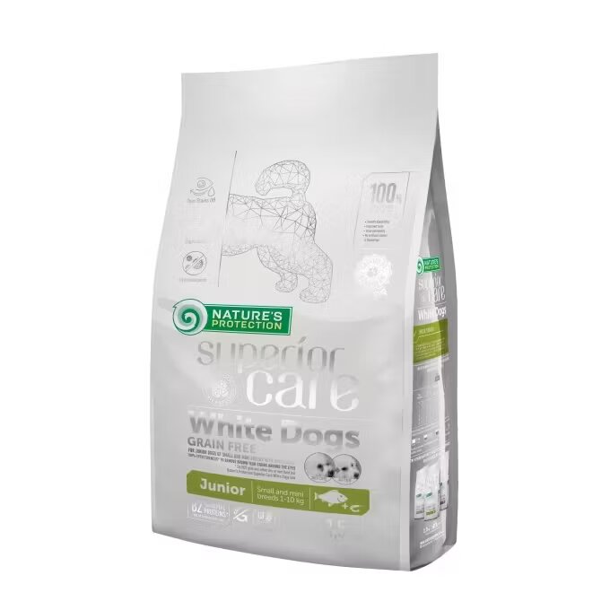 Natures Protection Nature's Protection Superior Care White Dogs Grain Free White Fish Junior Small & Mini Breeds 10 kg