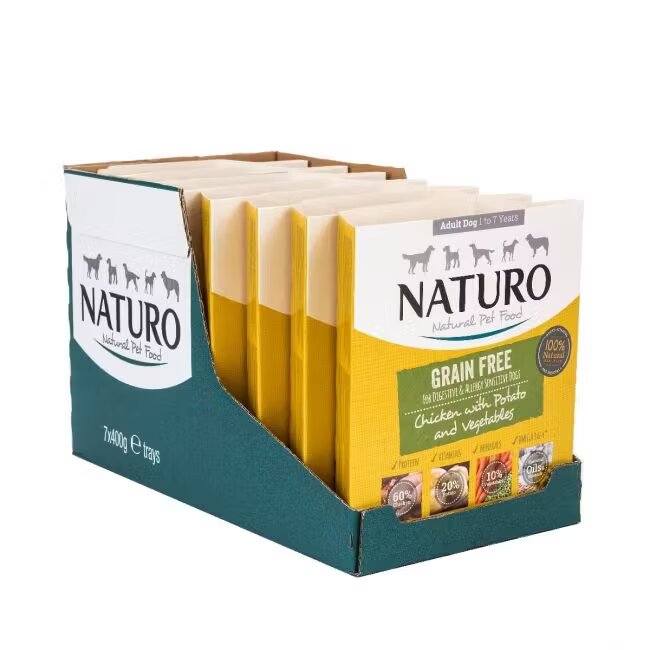Naturo Caserola Adult Grain Free cu Carne de Pui Cartofi si Legume 400 g