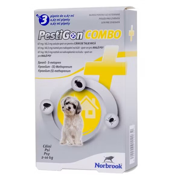 Norbrook PestiGon Combo Dog S (2 - 10 kg) 3 pipete
