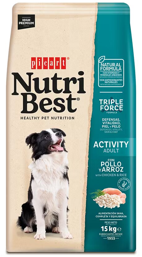 Nutribest Hrana Uscata Caini Premium Adult Dog Activity Pui si Orez 15 kg