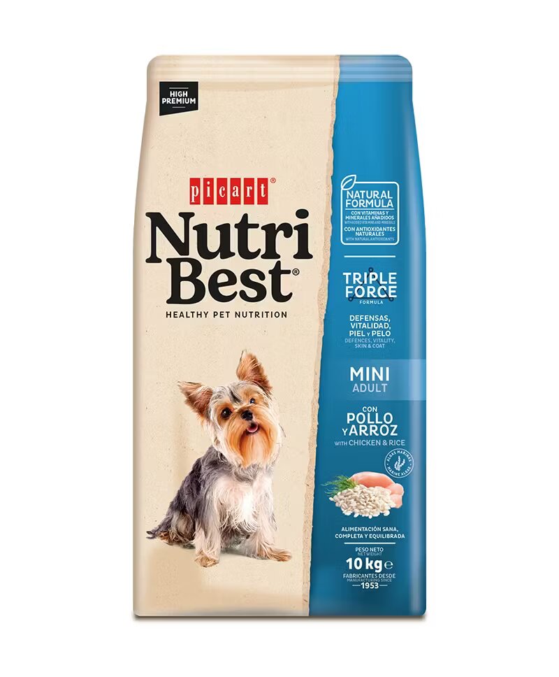 Nutribest Hrana Uscata Caini Premium Adult Dog Mini Pui si Orez 10 kg