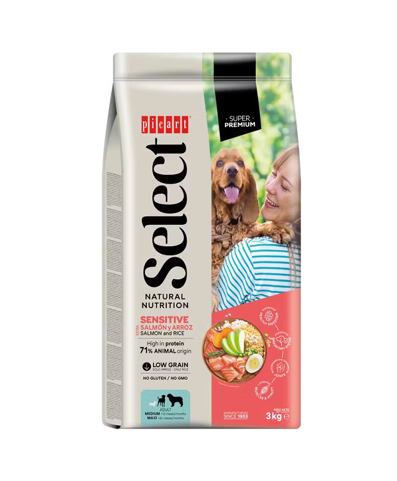 Nutribest Hrana Uscata Caini Premium Select Adult Sensitive Somon si Orez 12 kg