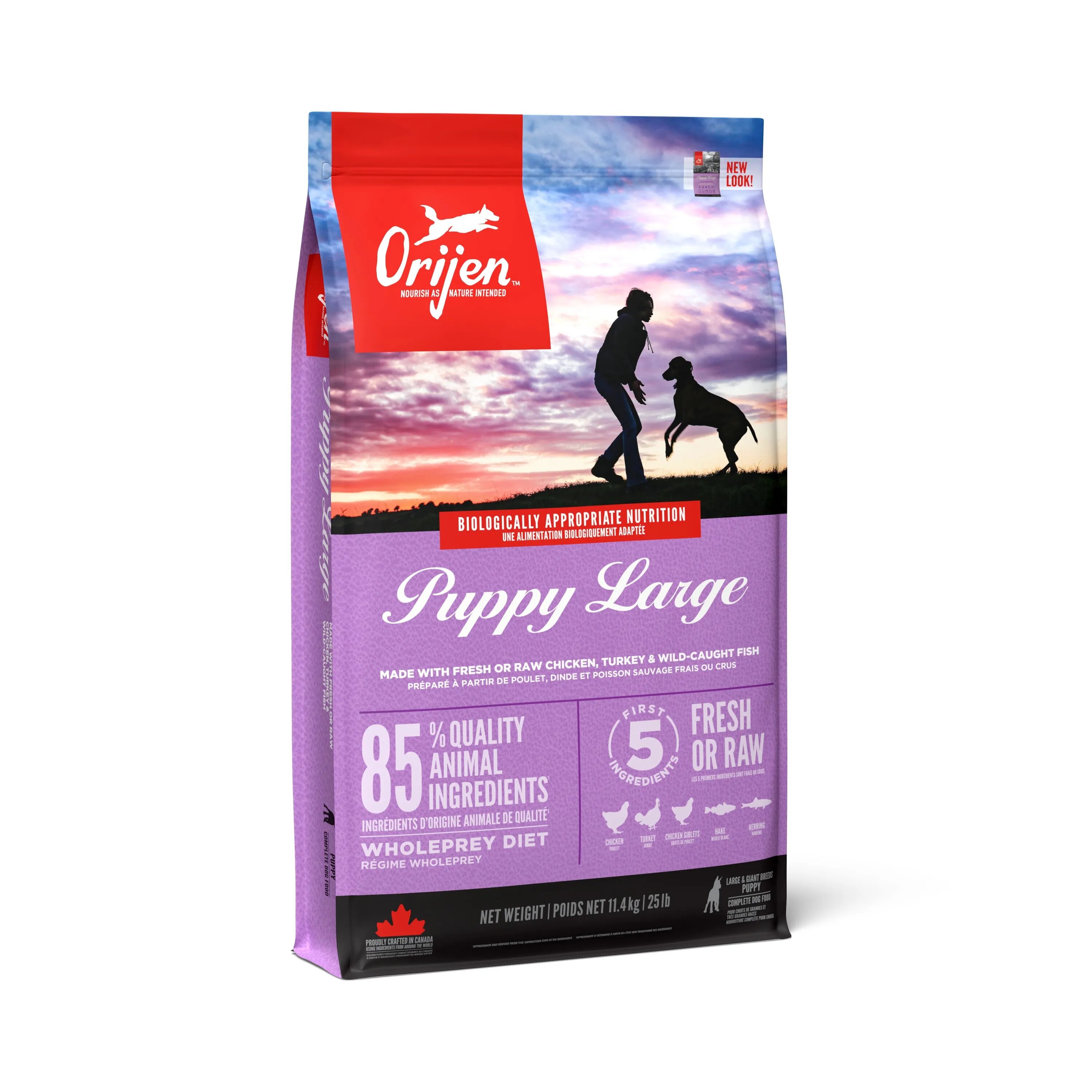 Orijen Hrana uscata caini Junior Talie Mare 11.4 kg
