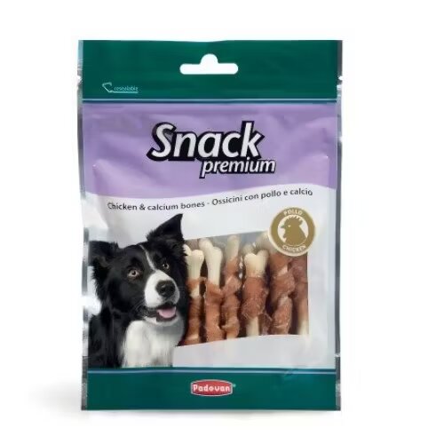 Padovan Snack Premium Bones Cu Pui Si Calciu 100 g