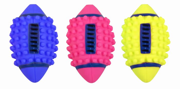 Pawise Jucarie Minge de Rugby Fosforescenta pentru Caini 12.5 cm
