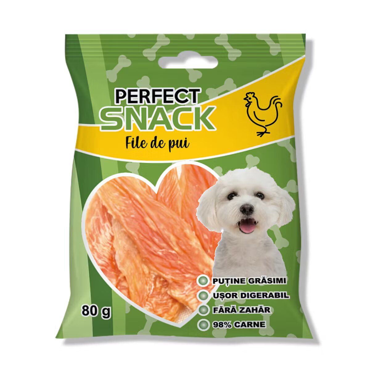 Perfect Snack Hrana complementara pentru caini file de pui 80 g