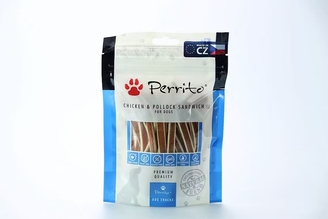 Perrito Recompense naturale pentru caini Pui si Cod 100 g