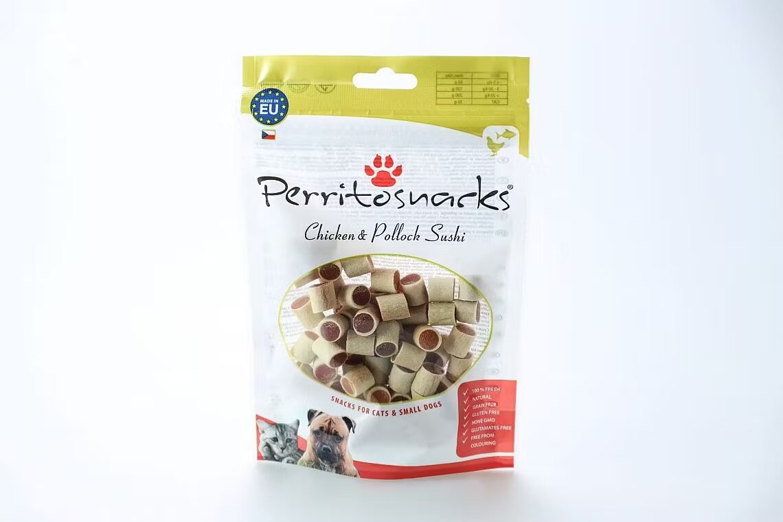 Perrito Recompense naturale pentru caini si pisici Pui si Cod Sushi 100 g