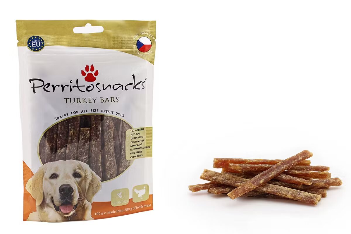 Perrito Recompense naturale pentru caini Turkey Bars Curcan 100 g