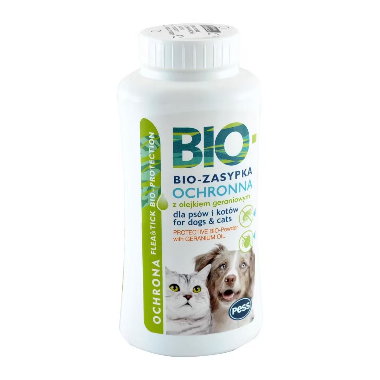 PESS Pudra Antiparazitara Caini/ Pisici Bio cu Ulei de Geranium 100 g