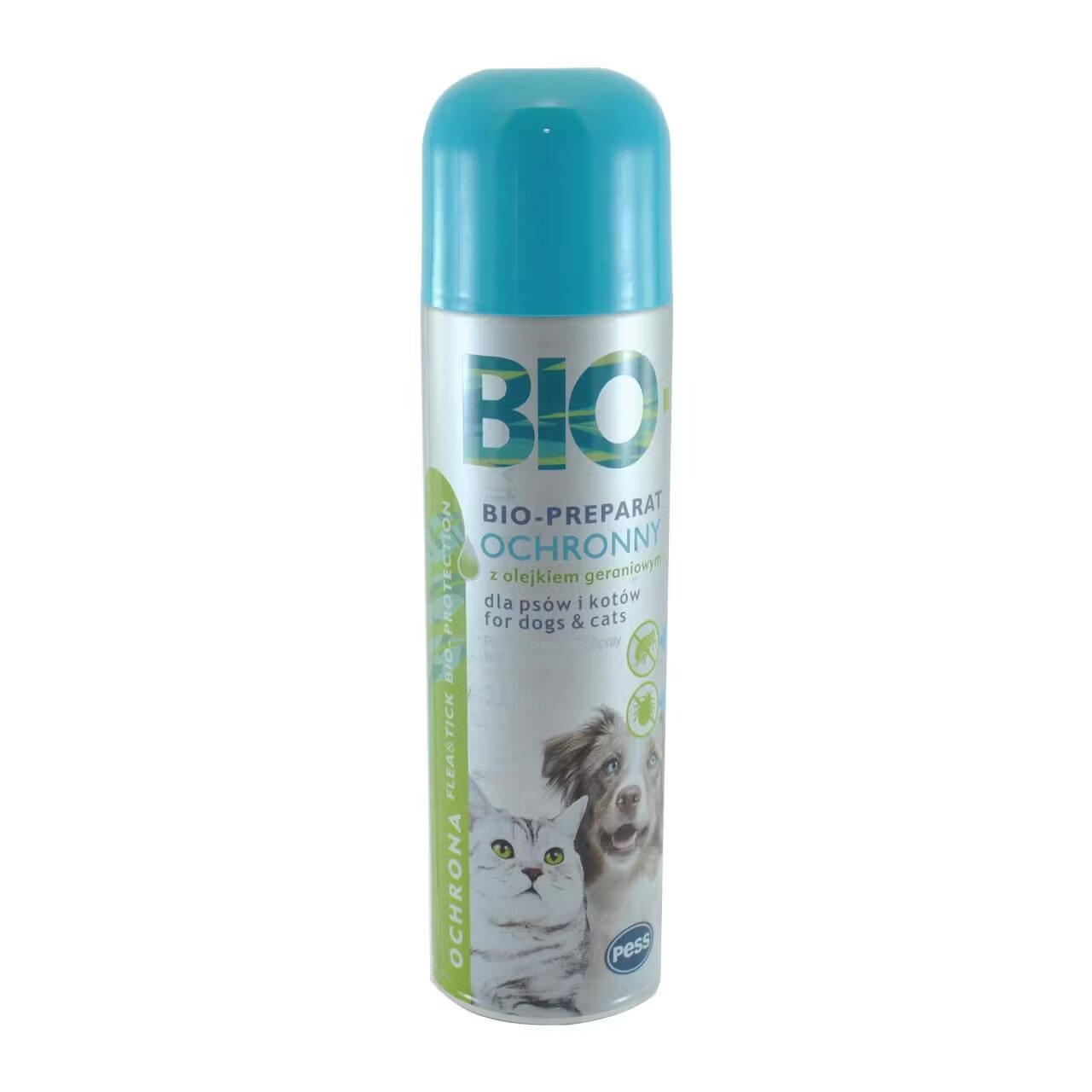 PESS Spray Antiparazitar Caini/ Pisici Bio Spray Protectie cu Ulei de Geranium 250 ml