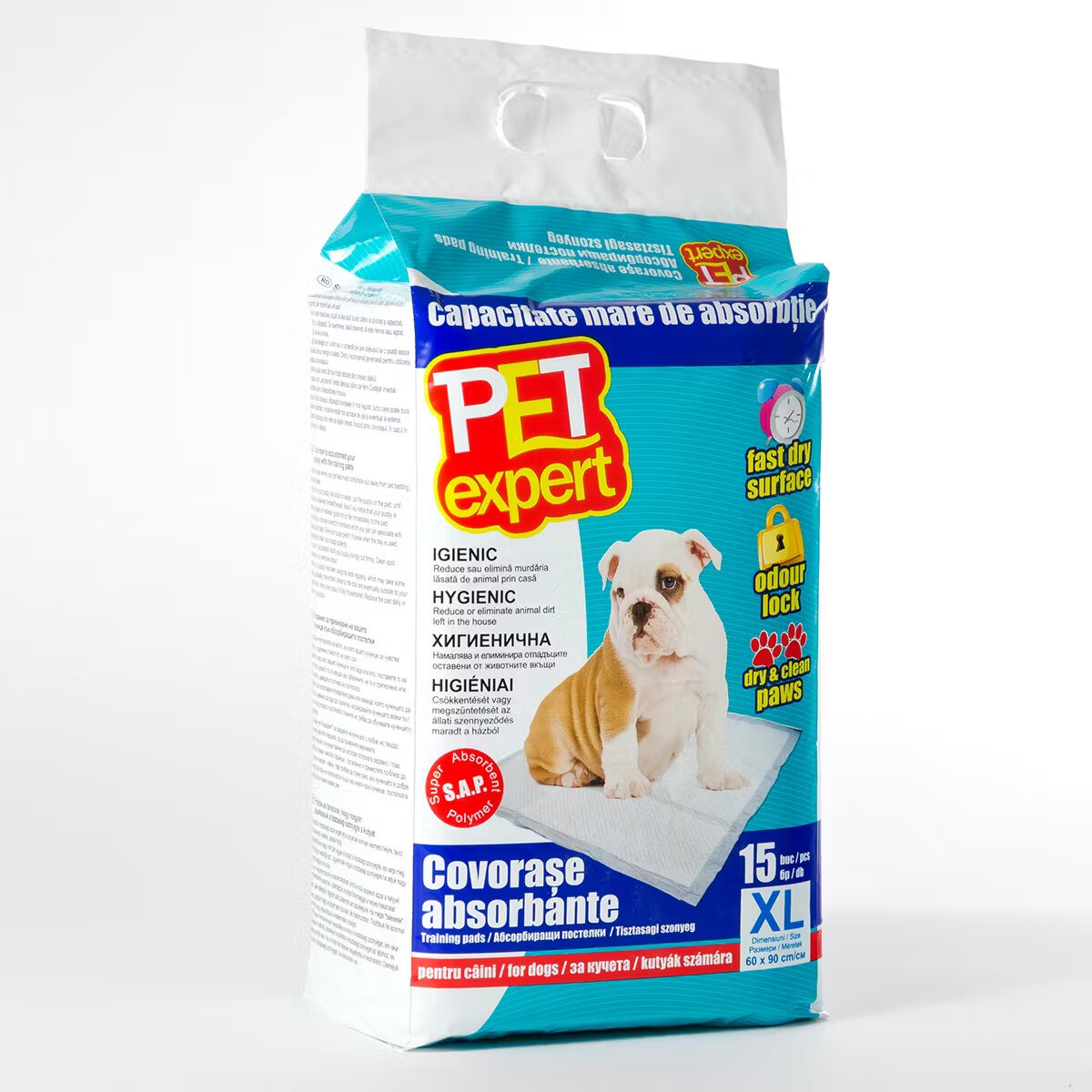 Pet Expert Covorase Absorbante XL= 60 X 90 cm - 15 bucati