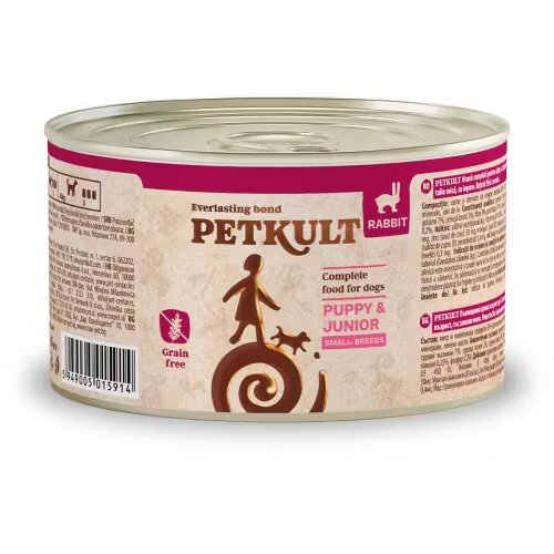 Petkult Hrana Umeda Caini Dog Mini Junior Iepure 185 g