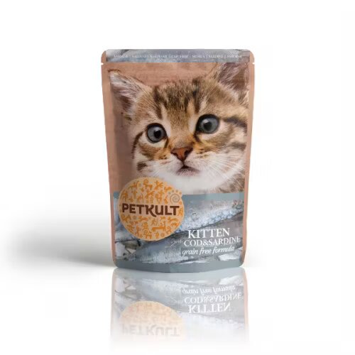 Petkult Hrana Umeda Pisici Junioare Cod si Sardine 100 g
