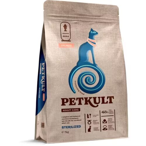 Petkult Hrana Uscata Adult Care Sterilized Pisici Continut Ridicat de Somon 7 kg