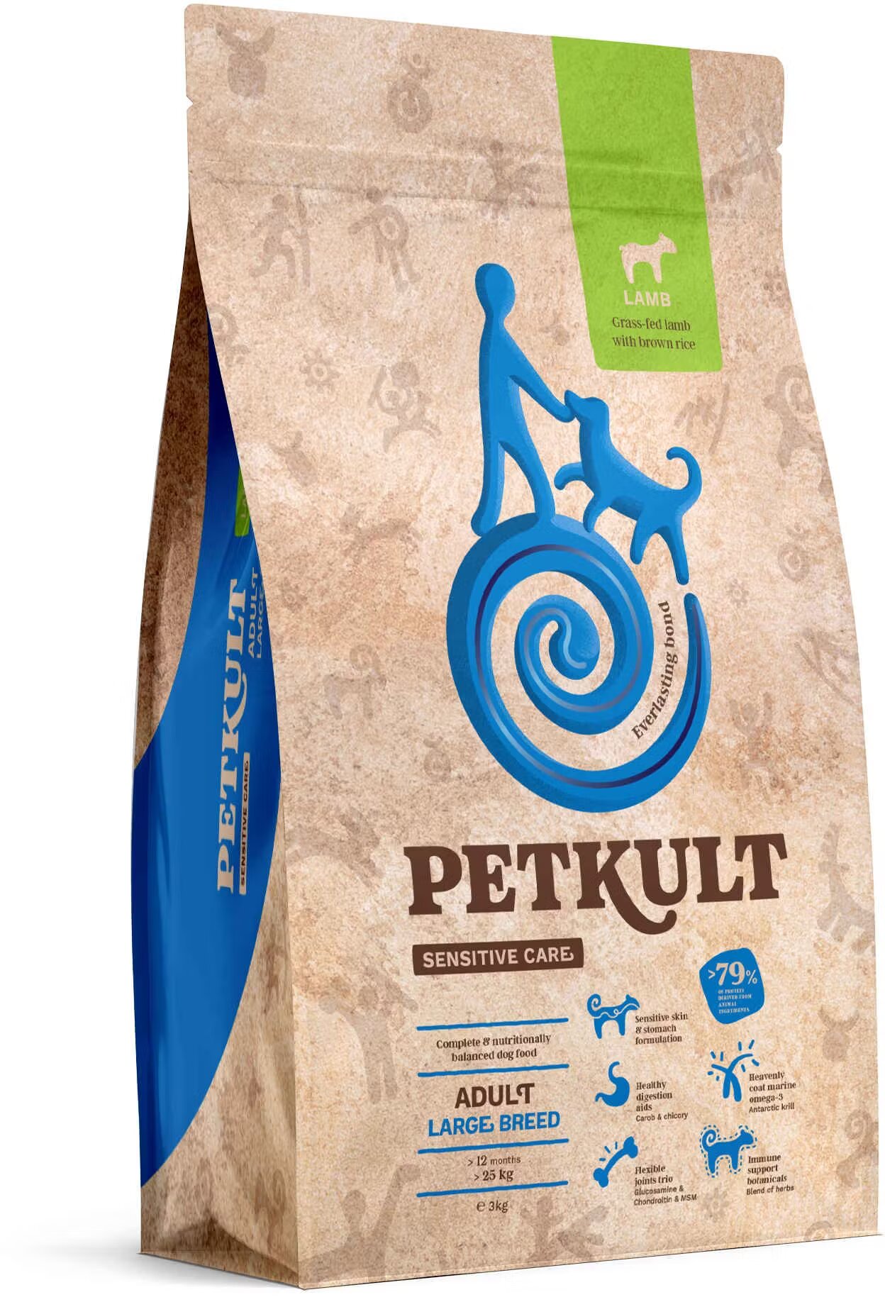 Petkult Hrana Uscata Caini Dog Sensitive Care Adult Large Breed 3 kg