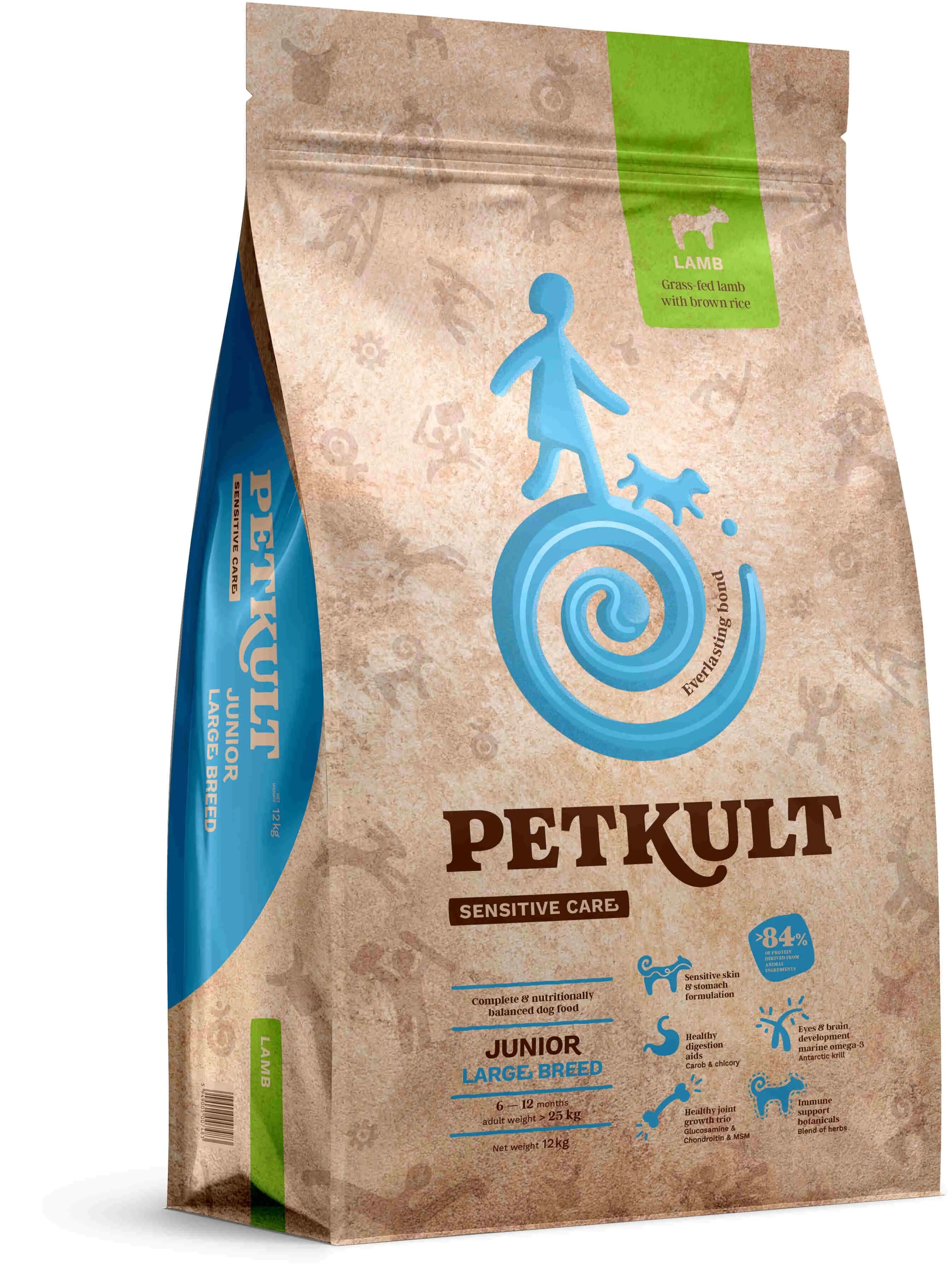 Petkult Hrana Uscata Caini Sensitive Junior Large 12 kg