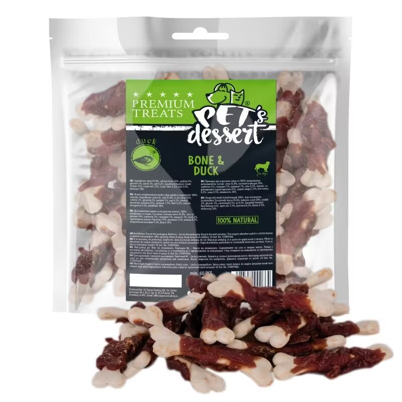 Pets Dessert Pet's Dessert Bone & Duck 500 g
