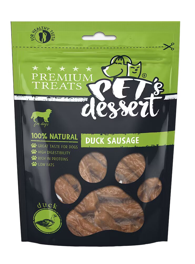 Pets Dessert Pet's Dessert Dog Dog Duck Sausage 80 g