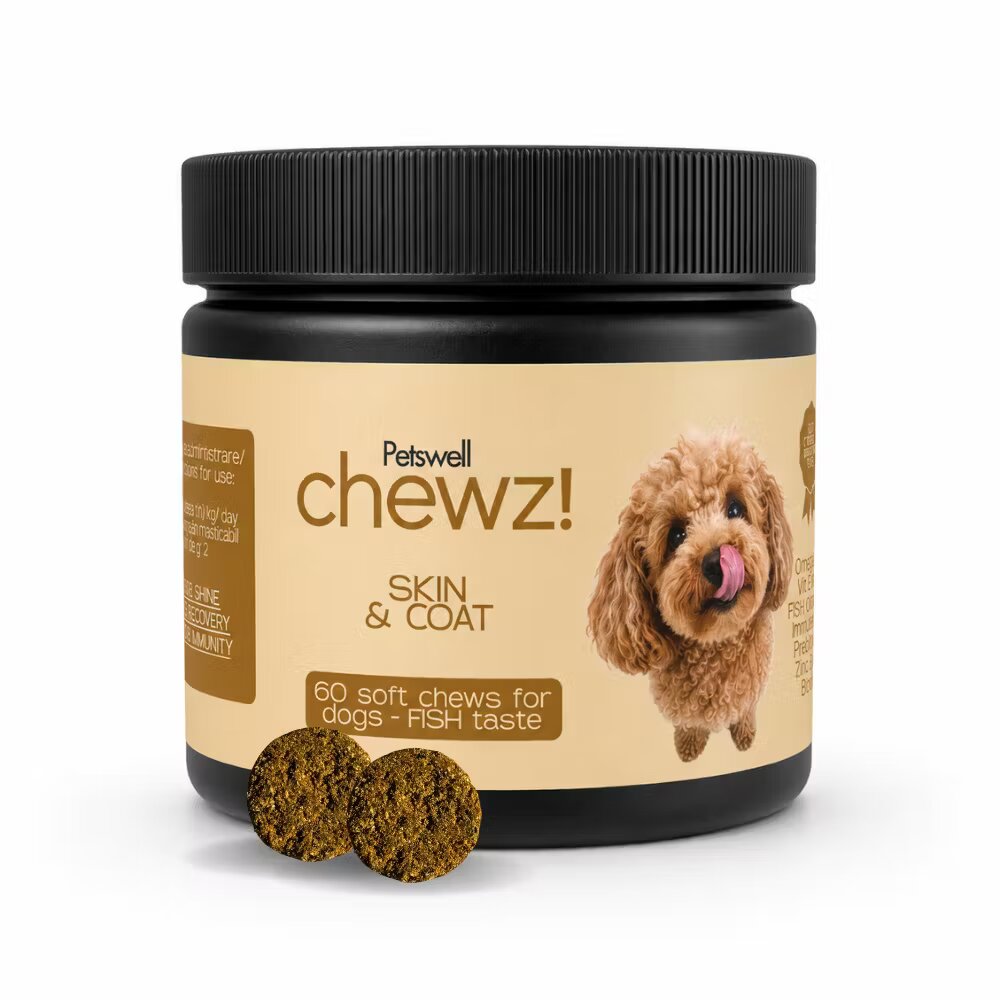 Petswell chewz! Skin & Coat 60 comprimate masticabile