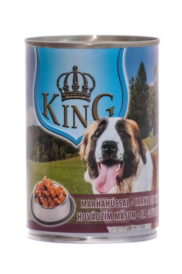 Pikopet Food King Dog conserva cu carne de vita 415 g