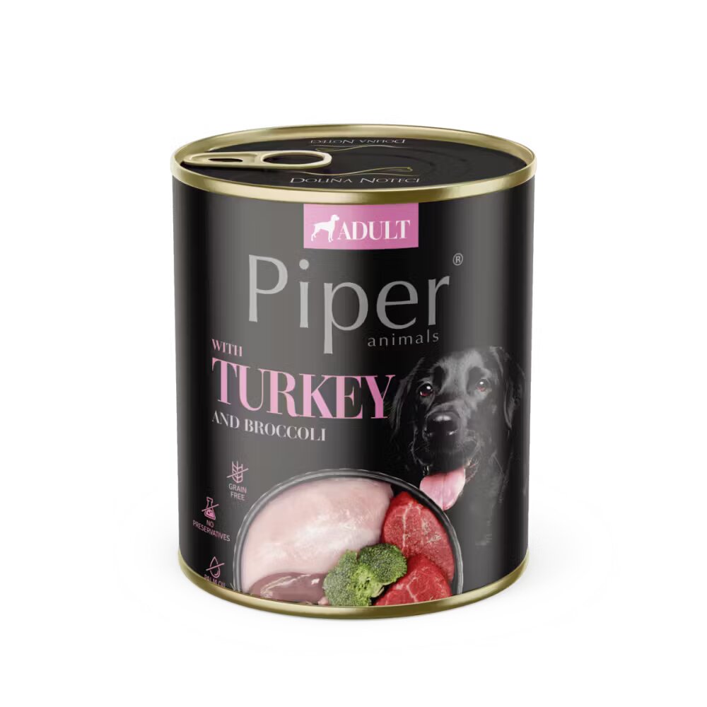 Piper Adult Dog Carne de Curcan si Broccoli 800 g