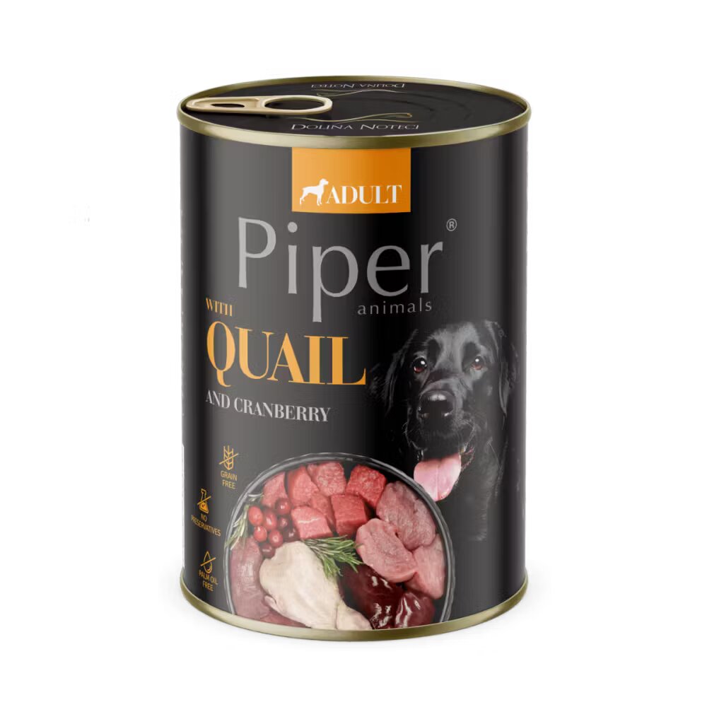 Piper Adult Dog Prepelita si Merisoare 400 g