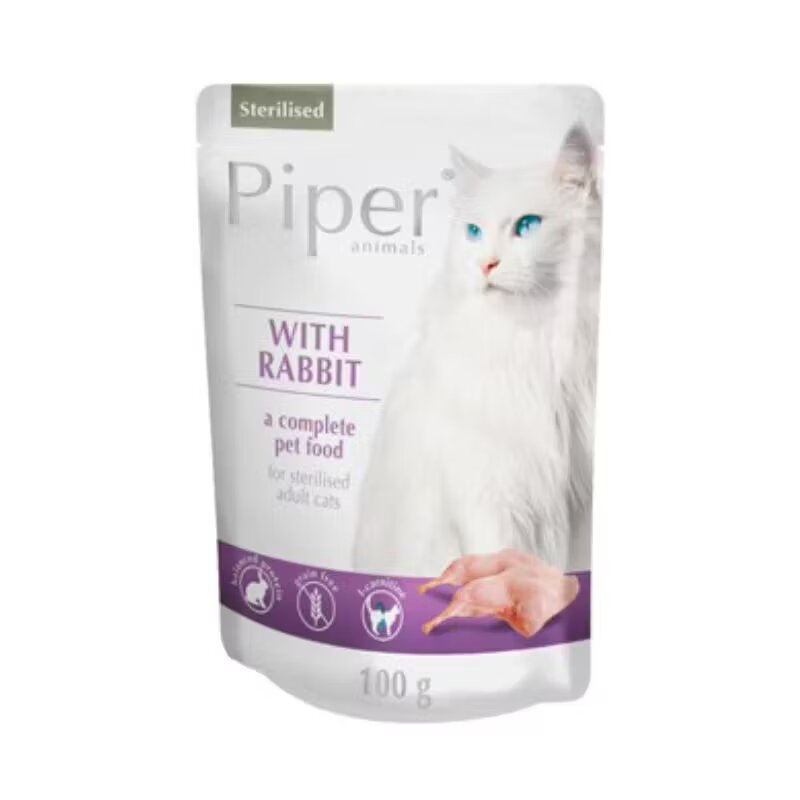 Piper Cat Sterilised Iepure 100 g