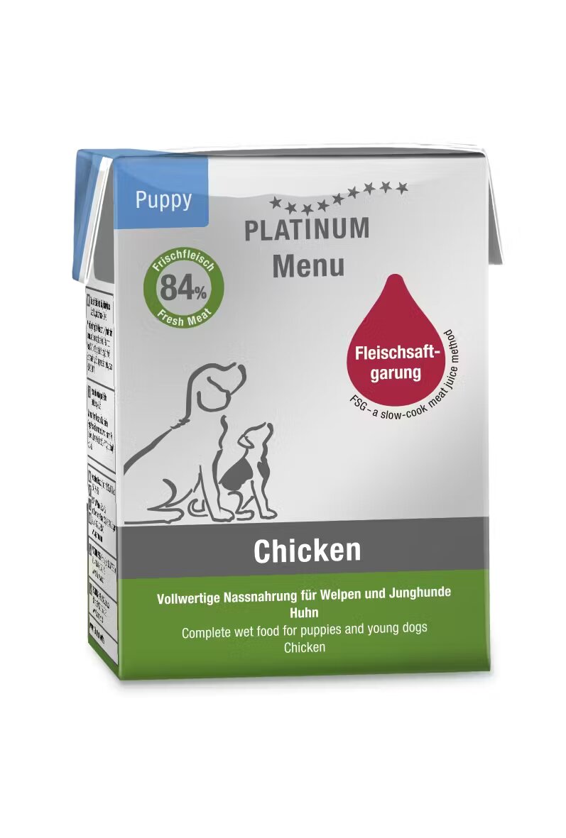 Platinum Hrana umeda caini Dog Junior cu Pui 185 g