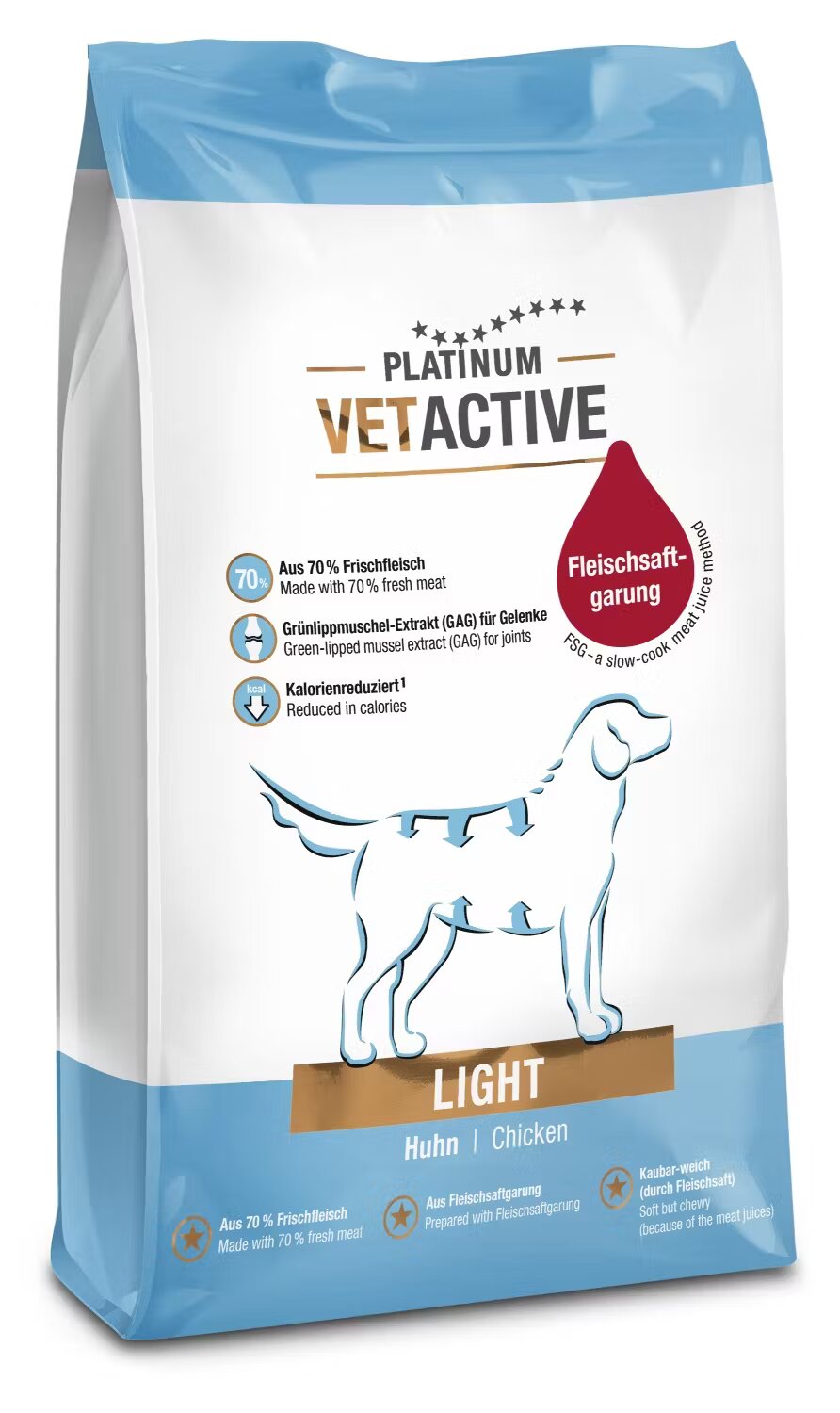 Platinum Hrana uscata caini Vetactive Dog Light 5 kg