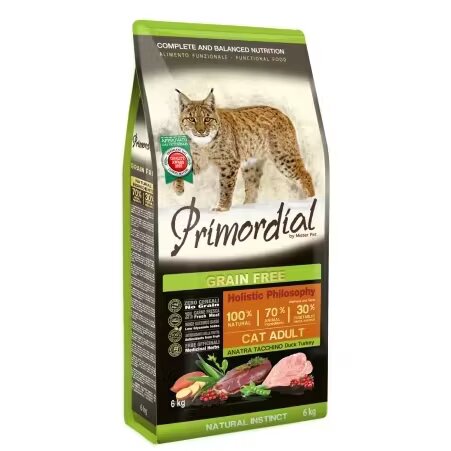 Primordial Grain-Free Holistic Cat Adult Rata Pui & Curcan 2 kg