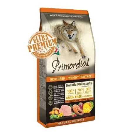 Primordial Grain-Free Holistic Dog Weight Control Adult Curcan & Somon 12 kg