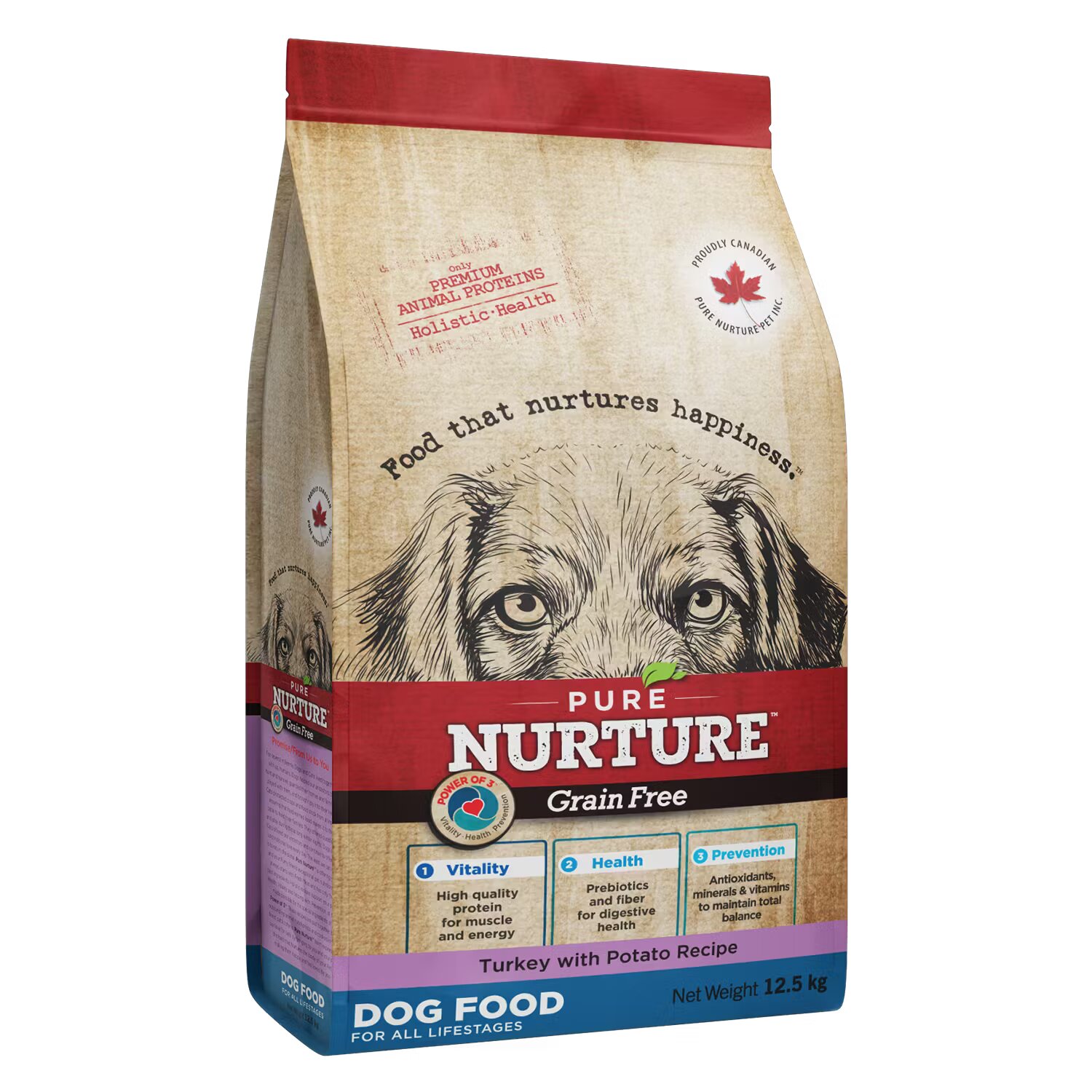 Pure Nurture Hrana caini de toate varstele Grainfree cu cartofi si curcan 12.5 kg