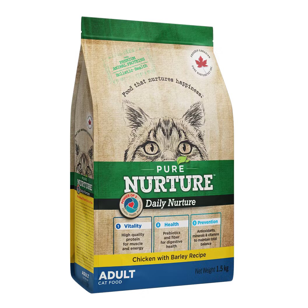 Pure Nurture Hrana pisici adulte cu orz si pui 1.5 kg