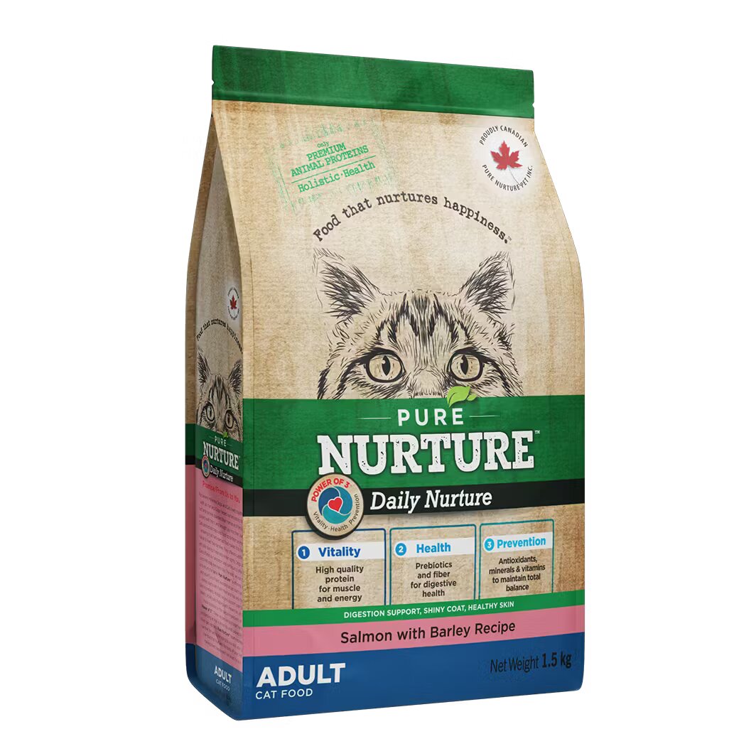 Pure Nurture Hrana pisici adulte cu orz si somon 1.5 kg