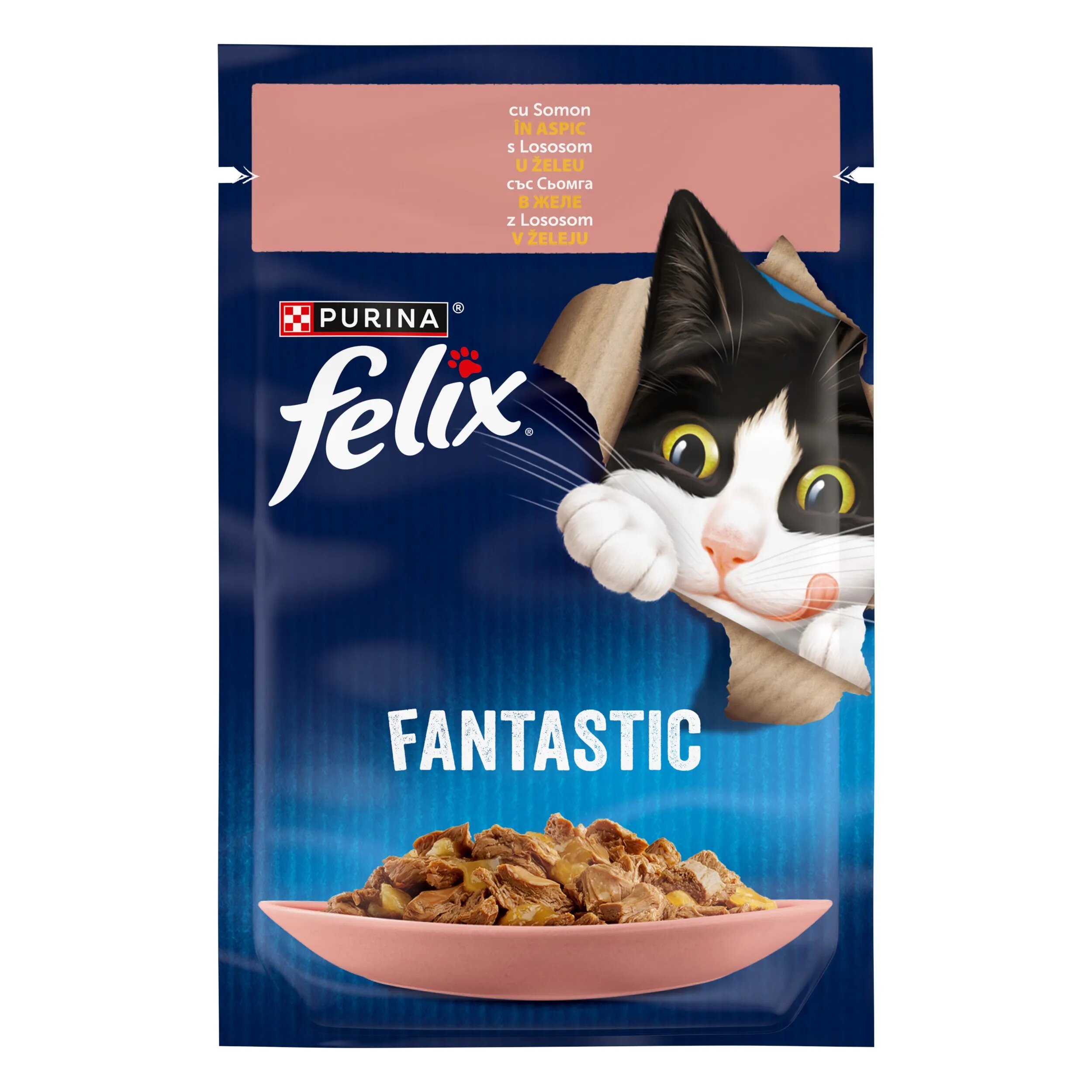 Purina Felix Fantastic Somon 85 g