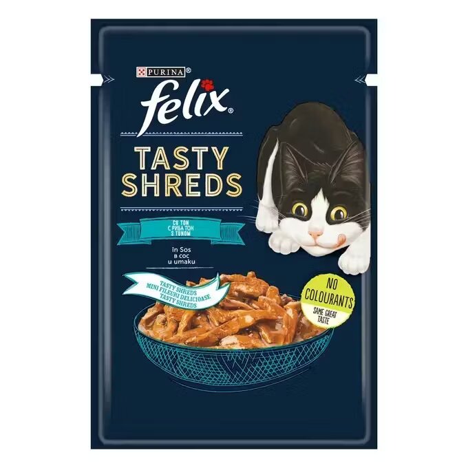 Purina Felix Tasty Shreds Ton 80 g